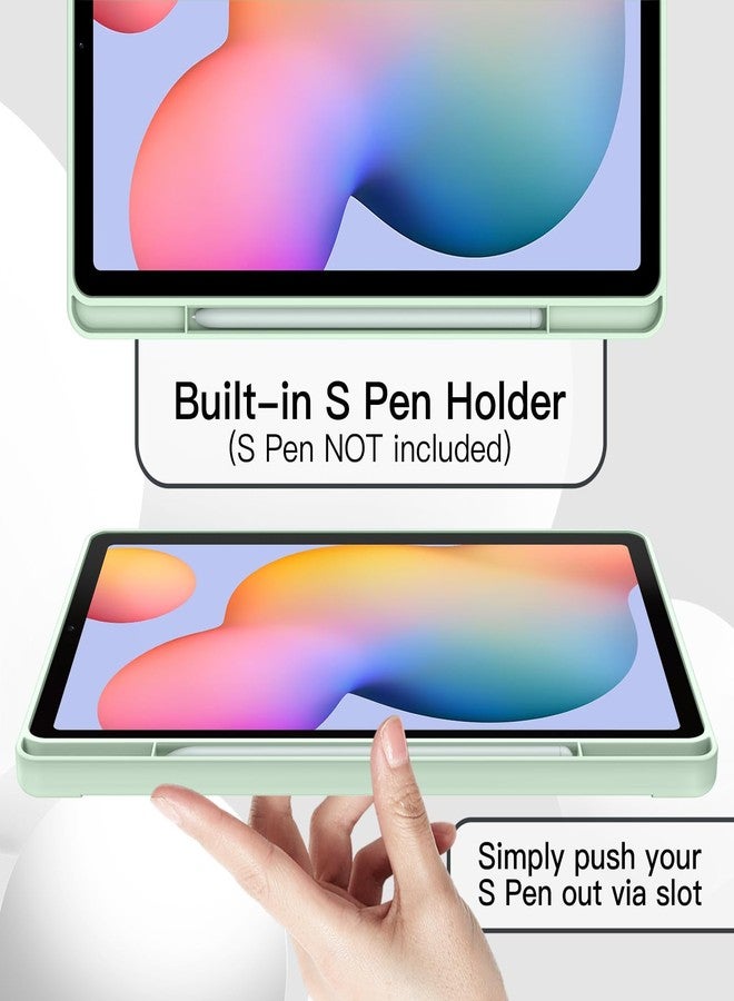 جي تيك جراب JETech لجهاز سامسونج جالاكسي تاب إس 6 لايت 10.4 بوصة 2024/2022/2020 مع حامل قلم S Pen، غطاء نحيف للتابلت مع ظهر TPU ناعم، خاصية التشغيل/الإيقاف التلقائي (لون نعناعي) - Image 5